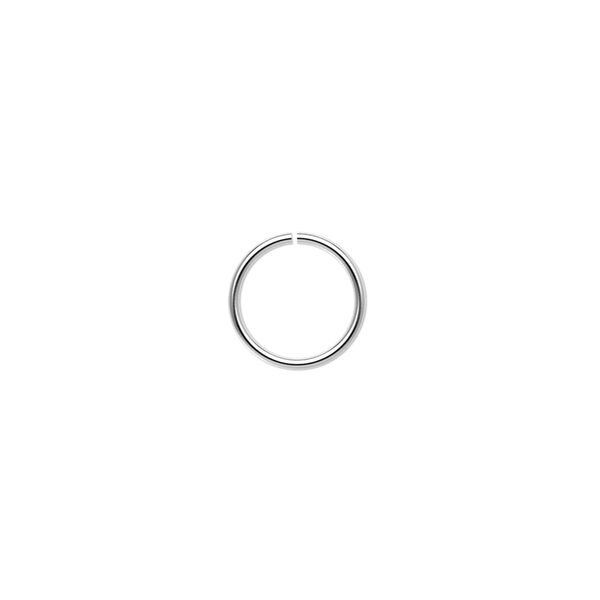 Jump ring, silver-plated brass, 10mm round, 8.4mm inside diameter, 20 gauge. Sold per pkg of 1,000. image number 0