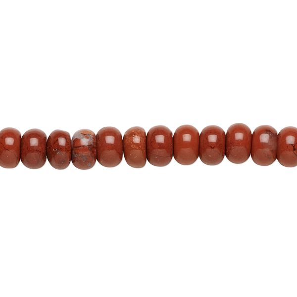 Red jasper 1pkg1, rondelle bead natural 15.5-16 inch 6x4mm image number 0