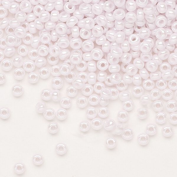 Seed bead, Preciosa Ornela Czech glass, pkg/500g, #8 rocaille, opaque luster pink, (78420). image number 0