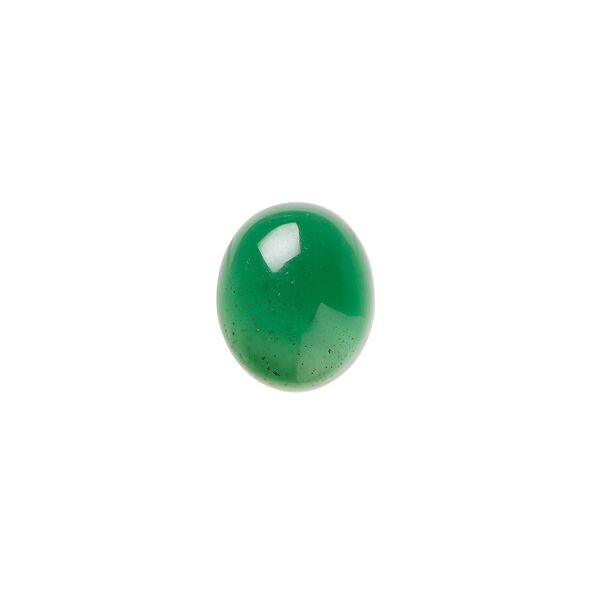 Green agate 1pkg4, calibrated oval cab B grade, 12x10mm image number 0