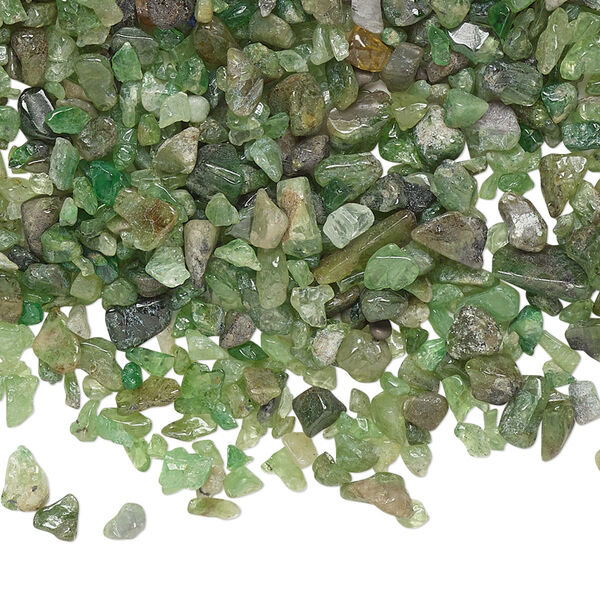 Tsavorite garnet 1pkg1, undrilled inlay chip natural 1 oz mini image number 0