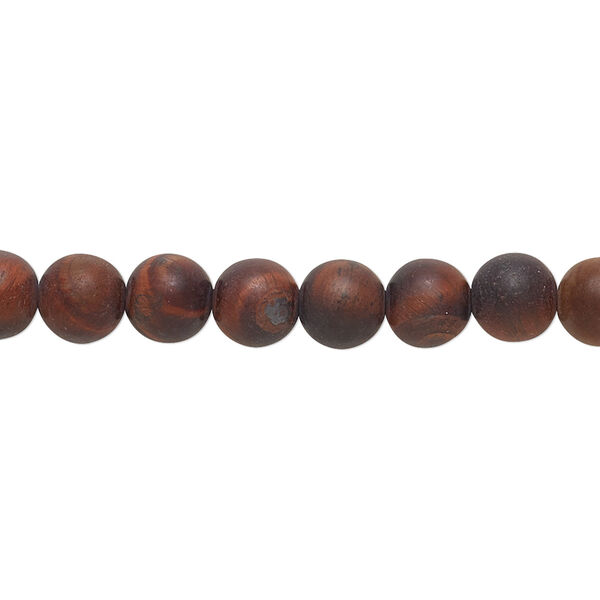 Red tigereye 1pkg1, matte round bead 8 inch 6mm image number 0