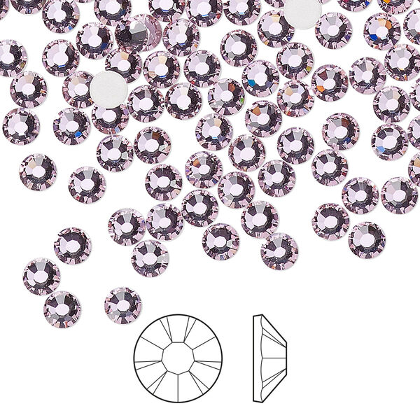 Flat back 1440pk mesmera foil back, Preciosa MAXIMA Czech crystal rhinestone 3.8-4mm chaton rose round SS16 image number 0