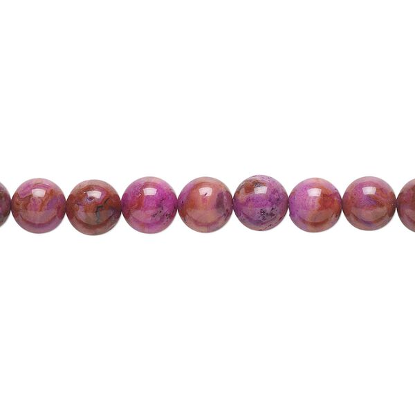 Crazy lace agate 1pkg1, round bead 15.5-16 inch 6mm image number 0