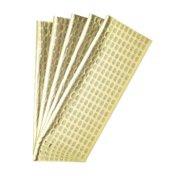 Adhesive label, paper, gold and black, 1/2 x 5/16 inch oval with "MADE IN AUSTRIA." Sold per pkg of 1,000. image number 0
