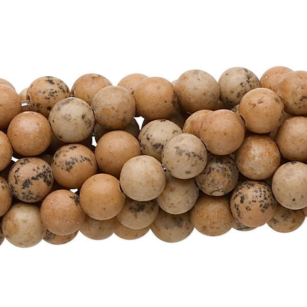 Grain stone 1pkg10, round bead natural 15.5-16 inch 6mm image number 0