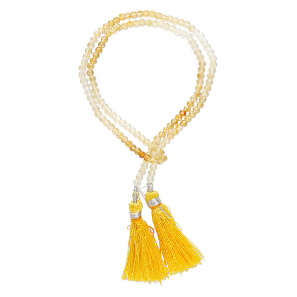 Citrine 1pkg1, hand-cut faceted round bead 15.5-16 inch 3-3.5mm image number 0