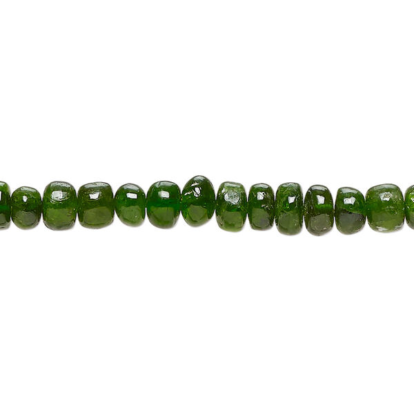 Chrome diopside 1pkg1, hand-cut rondelle bead natural 13 inch 5x2mm-7x5mm image number 0