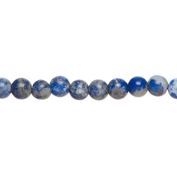 Lapis lazuli 1pkg1, round bead D grade, 15 inch 4-6mm image number 0