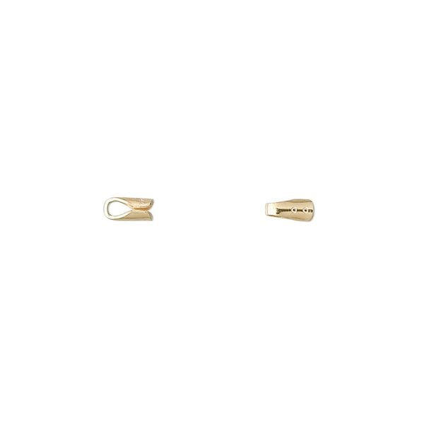 Cord end, fold-over, 14Kt gold-filled, 5x2mm round, 1.5mm inside diameter. Sold per pkg of 10. image number 0