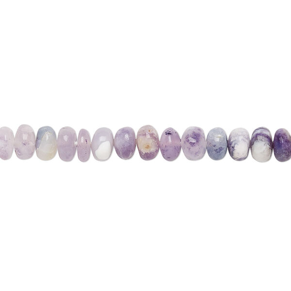 Purple opal 1pkg1, hand-cut rondelle bead natural B grade, 15.5-16 inch 4x2mm-5x3mm image number 0