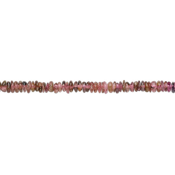 Pink tourmaline 1pkg1, hand-cut rondelle bead natural C grade, 12 inch 2x1mm-3x2mm image number 0