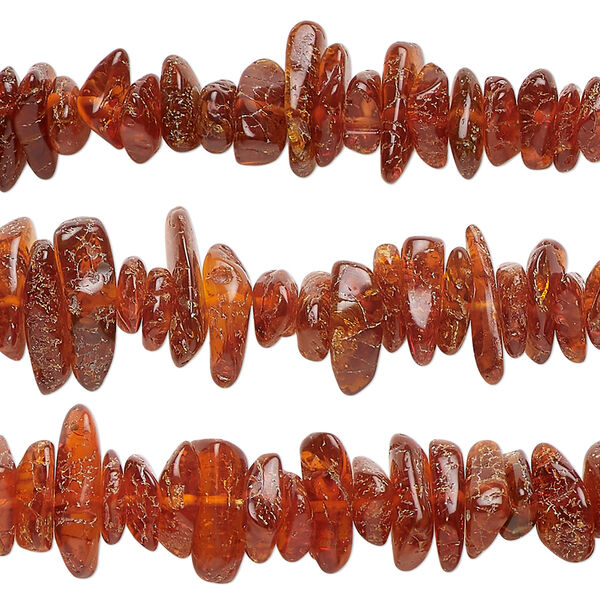 Amber 1pkg3, chip bead 15.5-16 inch small to medium image number 0