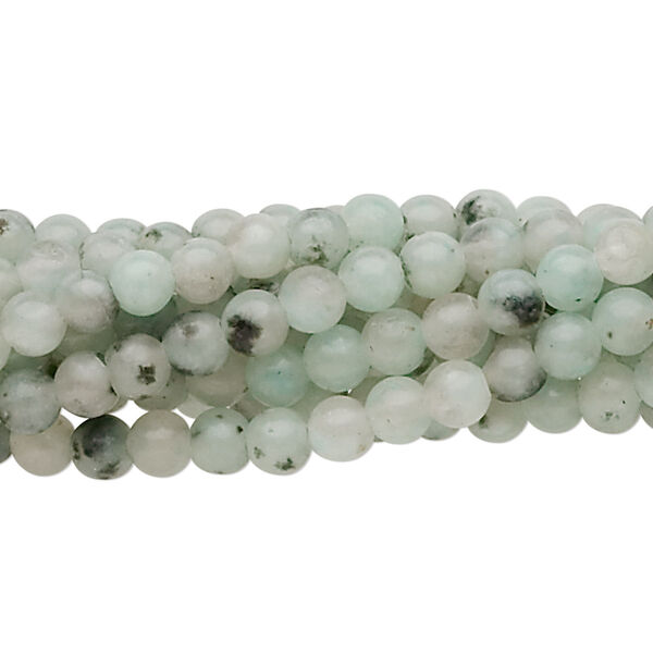Sesame jasper 1pkg10, round bead natural 15.5-16 inch 4mm image number 0