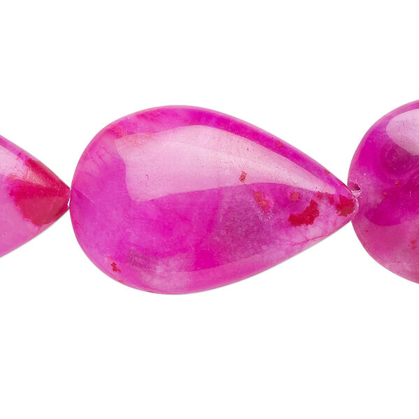 Crazy lace agate 1pkg1, teardrop bead B grade, 8 inch 30x20mm image number 0