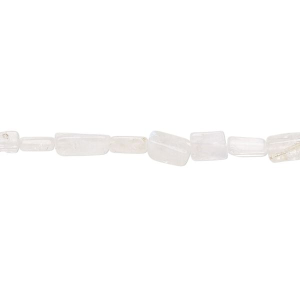 Rainbow moonstone 1pkg1, hand-cut flat rectangle bead natural 14 inch 5x3mm-10x5mm image number 0