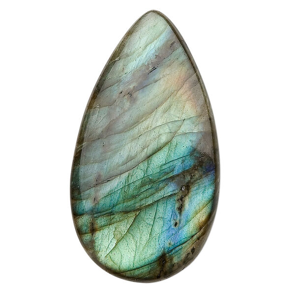 Labradorite 1pkg1, calibrated pear cab natural 40x22mm image number 0