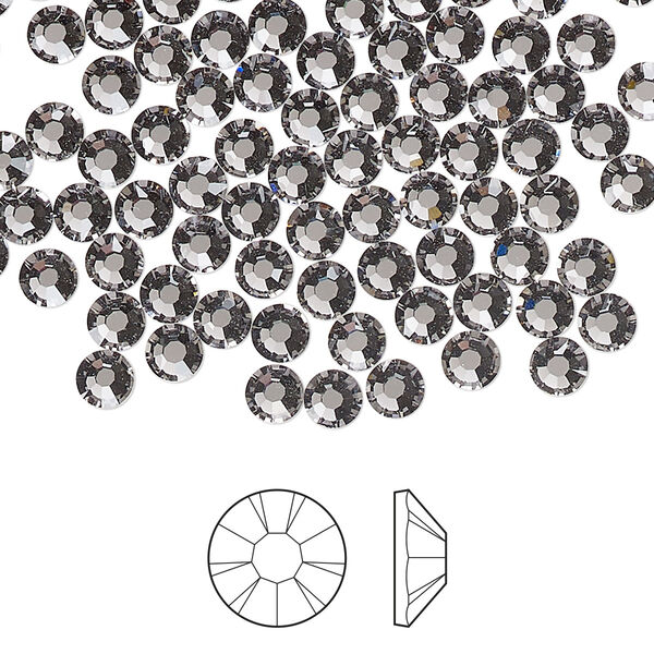 Flat back 1pkg1440, lilac ash foil back Preciosa MAXIMA Czech crystal rhinestone 3.8-4mm chaton rose round SS16 image number 0
