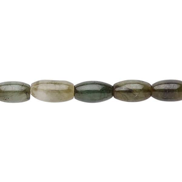 Jadeite 1pkg1, round tube bead natural 15.5-16 inch 8x5mm-10x6mm image number 0