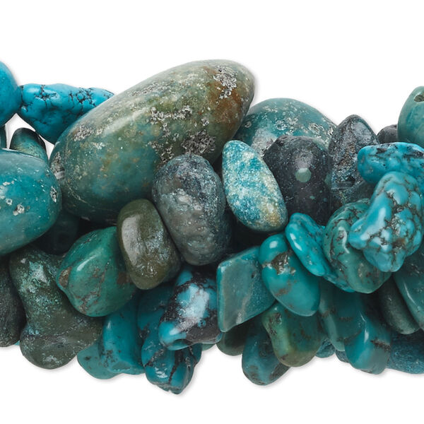 Turquoise 1pkg5, chip / nugget bead 15 inch mix medium to gigantic / mini to large image number 0
