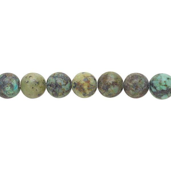 African "turquoise" 1pkg1, matte round bead 8 inch 6mm image number 0