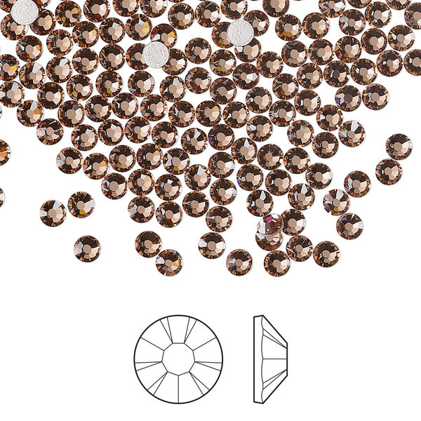 Flat back 1pkg1440, dusty rose foil back Preciosa MAXIMA Czech crystal hotfix rhinestone, 2.7-2.9mm chaton rose round SS10 image number 0