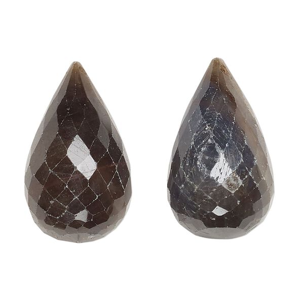 Golden sheen sapphire 1pkg2, hand-cut faceted teardrop drop natural 27x15mm-30x16mm image number 0