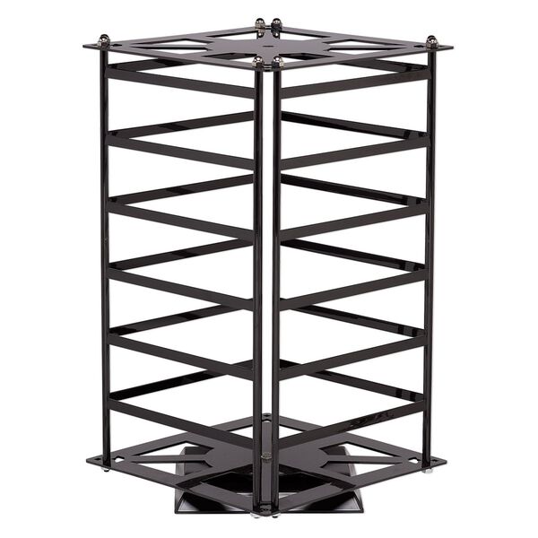 Display, acrylic, black, 17.25 x 9.75 x 9.75 inch revolving square. Sold individually. image number 0