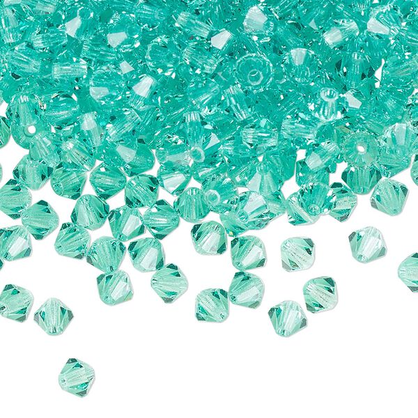 Bead 48pk Caribbean Sea, Preciosa Czech crystal 4mm bicone image number 0