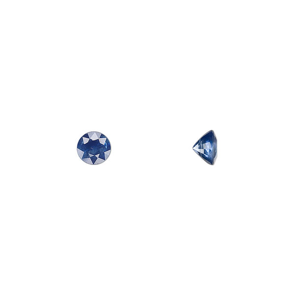 Blue sapphire 1pkg1, hand-cut faceted round gem 5mm image number 0