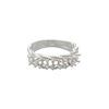 Ring, sterling silver, twisted band with (5) 3.5mm 4-prong round settings, size 7. Sold individually. image number 0