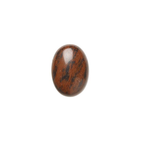 Mahogany obsidian 1pkg6, calibrated oval cab natural 14x10mm image number 0