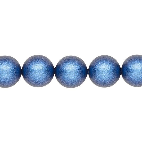 Pearl 25pk iridescent dark blue, Crystal Passions® 10mm round 5810 image number 0