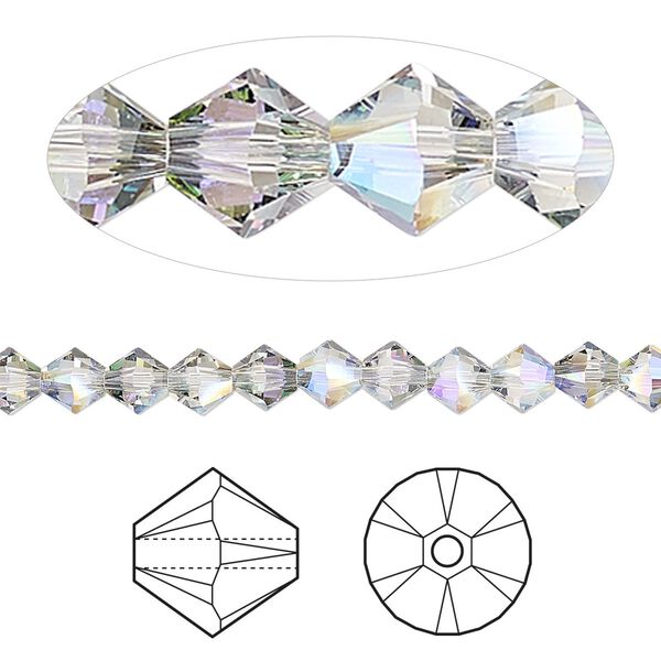 Bead 720pk crystal paradise shine, Swarovski® 5mm XILION bicone 5328 image number 0