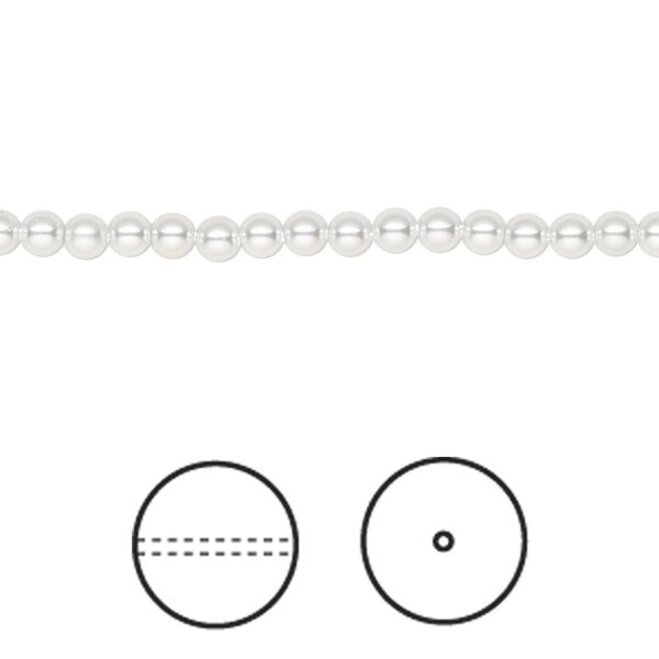 Pearl 1000pk moonlight, Swarovski® 3mm round 5810 image number 0