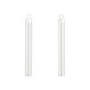 Vial, plastic, clear and white, 5 x 9/16 inch cylinder with hang tab. Sold per pkg of 10. image number 1