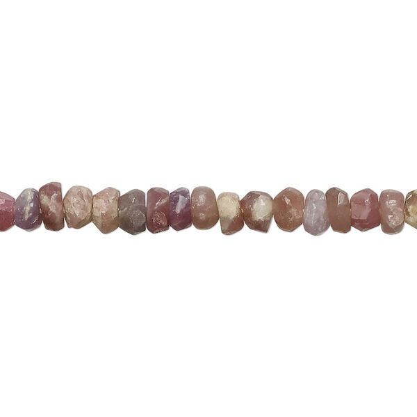 Bead, pink tourmaline (natural), 4x2mm-5x3mm hand-cut faceted rondelle, C grade, Mohs hardness 7 to 7-1/2. Sold per 14-inch strand, approximately 100 beads. image number 0