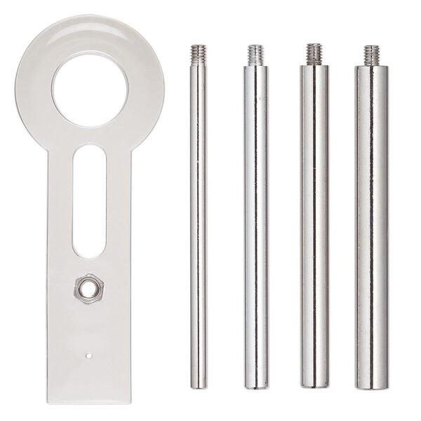 Jump ring maker, steel and plastic, clear, 3-1/2 x 1-1/2 inch base and (4) 3-inch mandrel rods. Sold per 5-piece set. image number 0