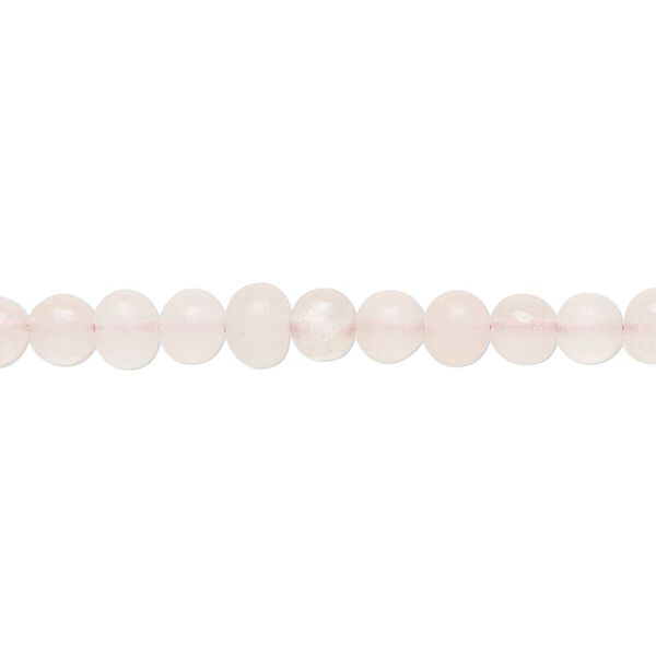 Rose quartz 1pkg1, hand-cut rondelle / round bead natural 14 inch 5x4mm / 4-5mm image number 0