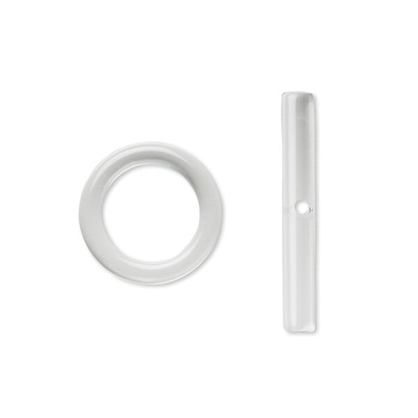 Quartz crystal 1pkg1, toggle clasp natural 15mm image number 0