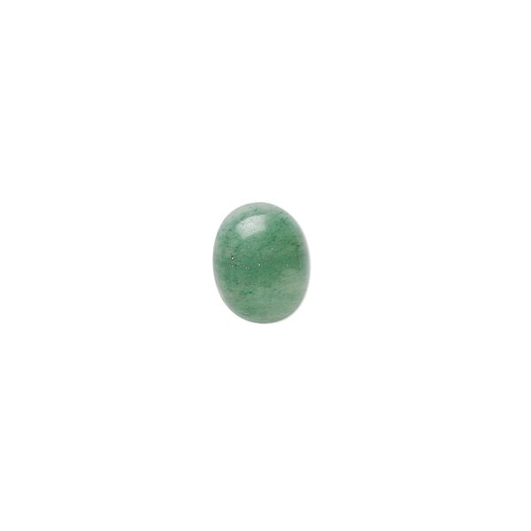 Green aventurine 1pkg10, calibrated oval cab natural 10x8mm image number 0