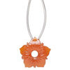 Carnelian 1pkg1, hand-cut top-drilled carved flower bead 20x20mm image number 0