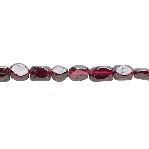Rhodolite garnet 1pkg1, hand-cut faceted nugget bead 14 inch mini image number 0