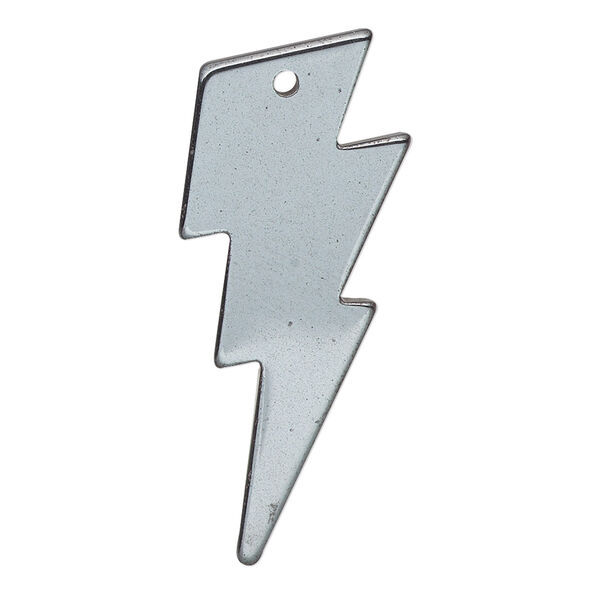 Focal, Hemalyke™ (man-made), 40x16mm double-sided lightning bolt. Sold individually. image number 0