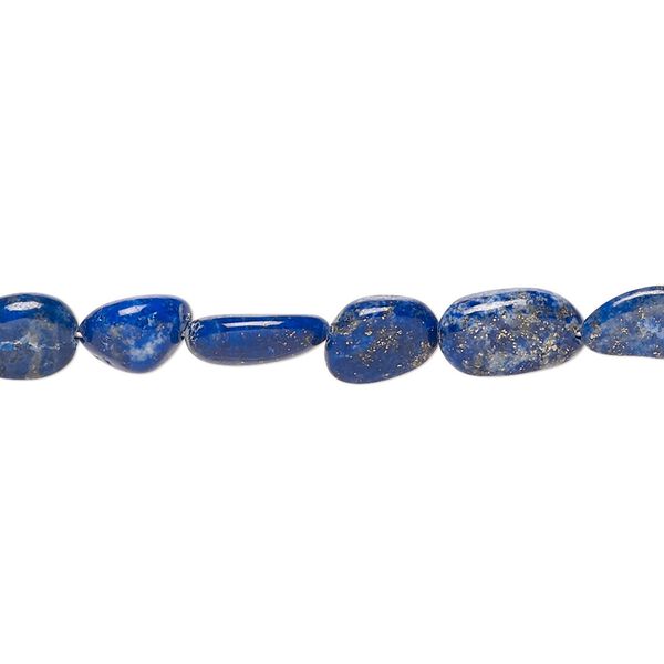 Lapis lazuli 1pkg1, hand-cut pebble bead natural 8 inch small image number 0