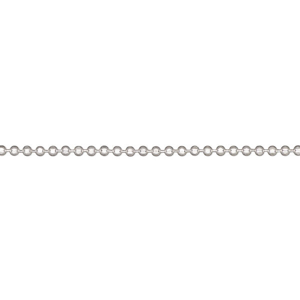 Chain, sterling silver, 1.5mm diamond-cut ball. Sold per 5-foot spool. image number 0