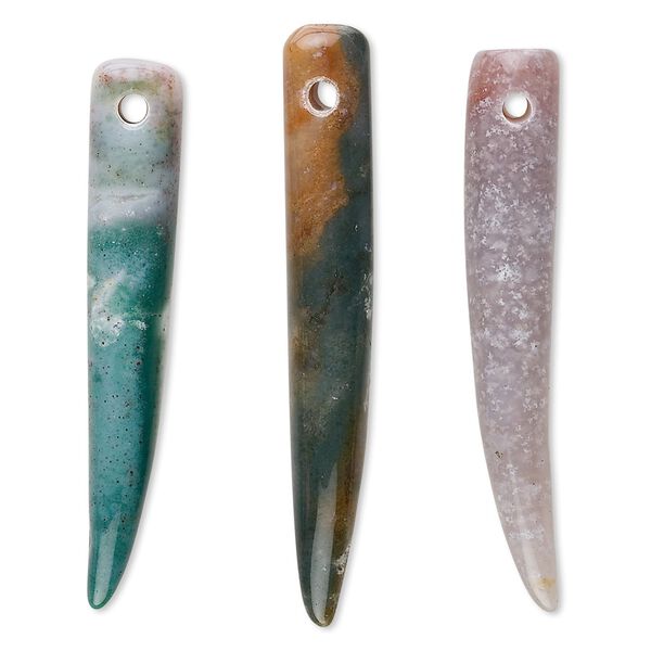 Fancy jasper 1pkg3, hand-cut tooth focal natural 2.25-3 inch image number 0