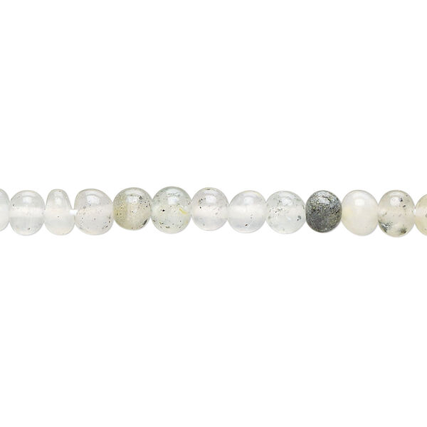 Black spotted quartz 1pkg1, hand-cut pebble bead natural B- grade, 14 inch small image number 0
