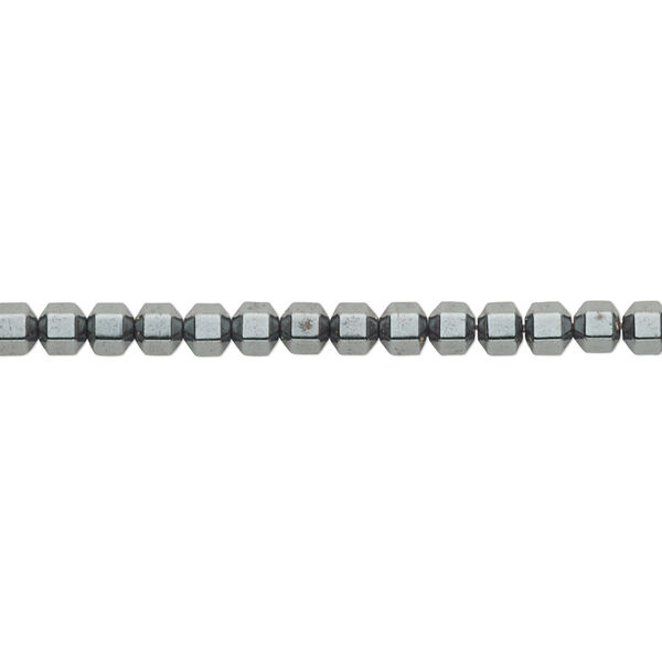 Bead, Hemalyke™ (man-made), 3-4mm faceted hexagon rondelle. Sold per 15-1/2" to 16" strand. image number 0