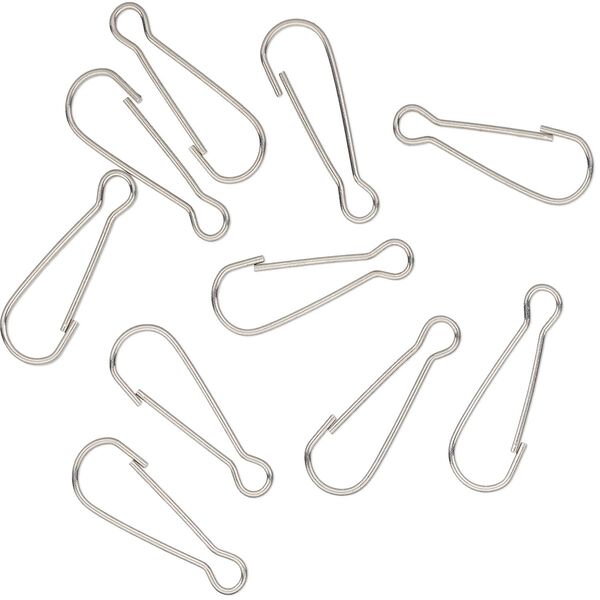 Clasp, snap hook, stainless steel, 18x6mm. Sold per pkg of 100. image number 0